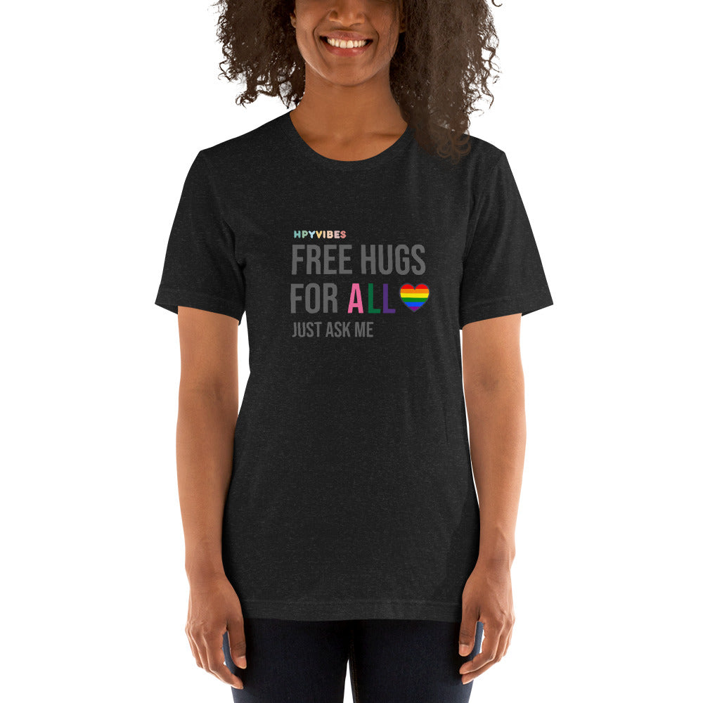 Unisex Soft T-Shirt. Free Hugs.