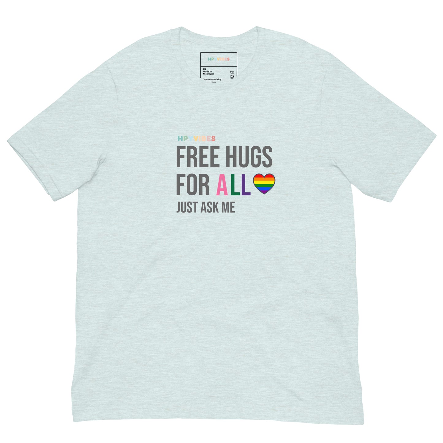 Unisex Soft T-Shirt. Free Hugs.