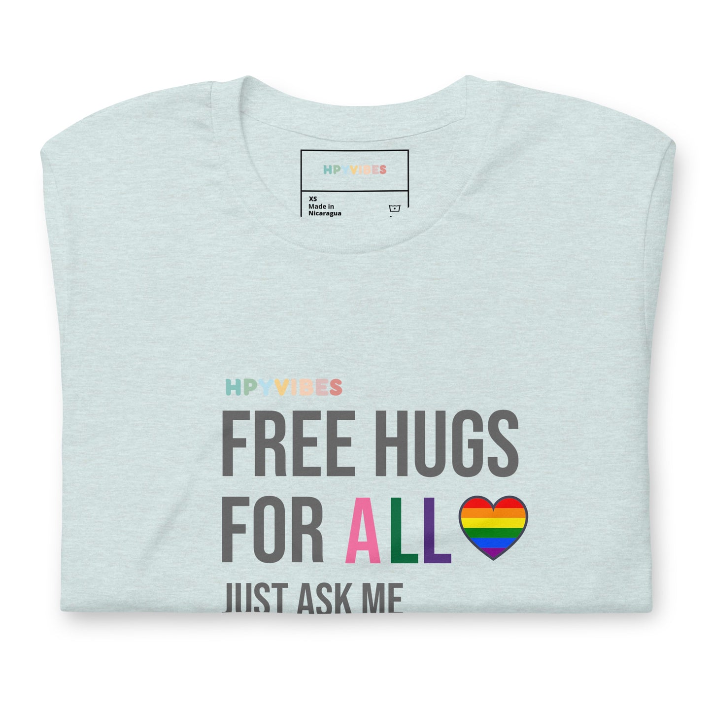 Unisex Soft T-Shirt. Free Hugs.