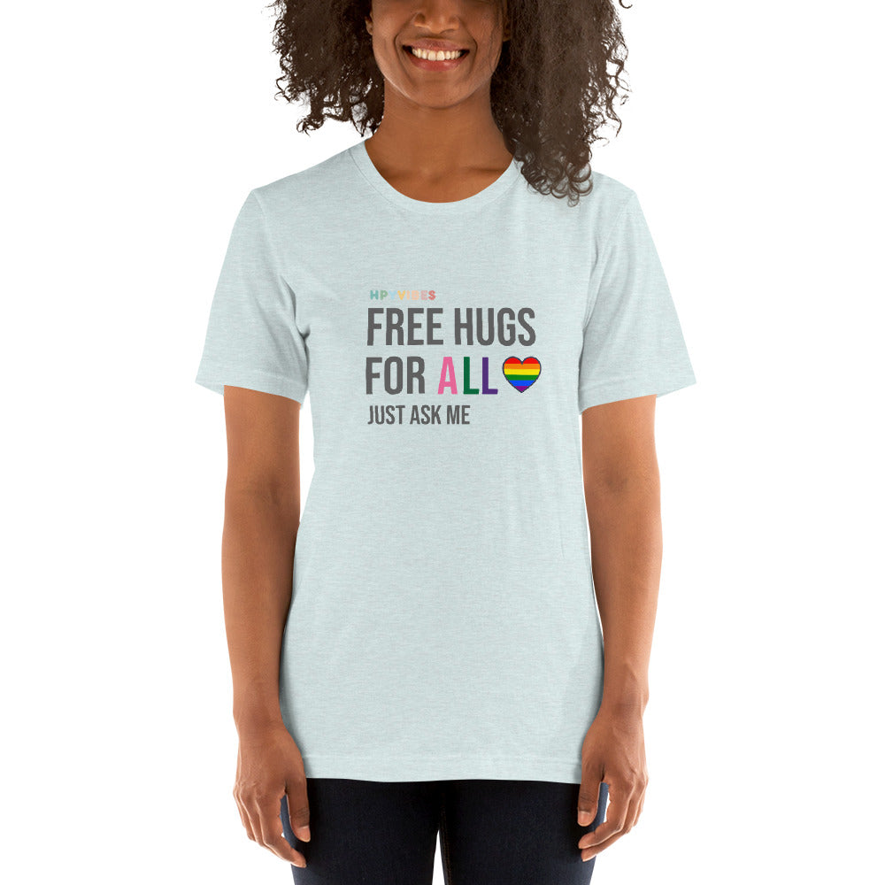 Unisex Soft T-Shirt. Free Hugs.