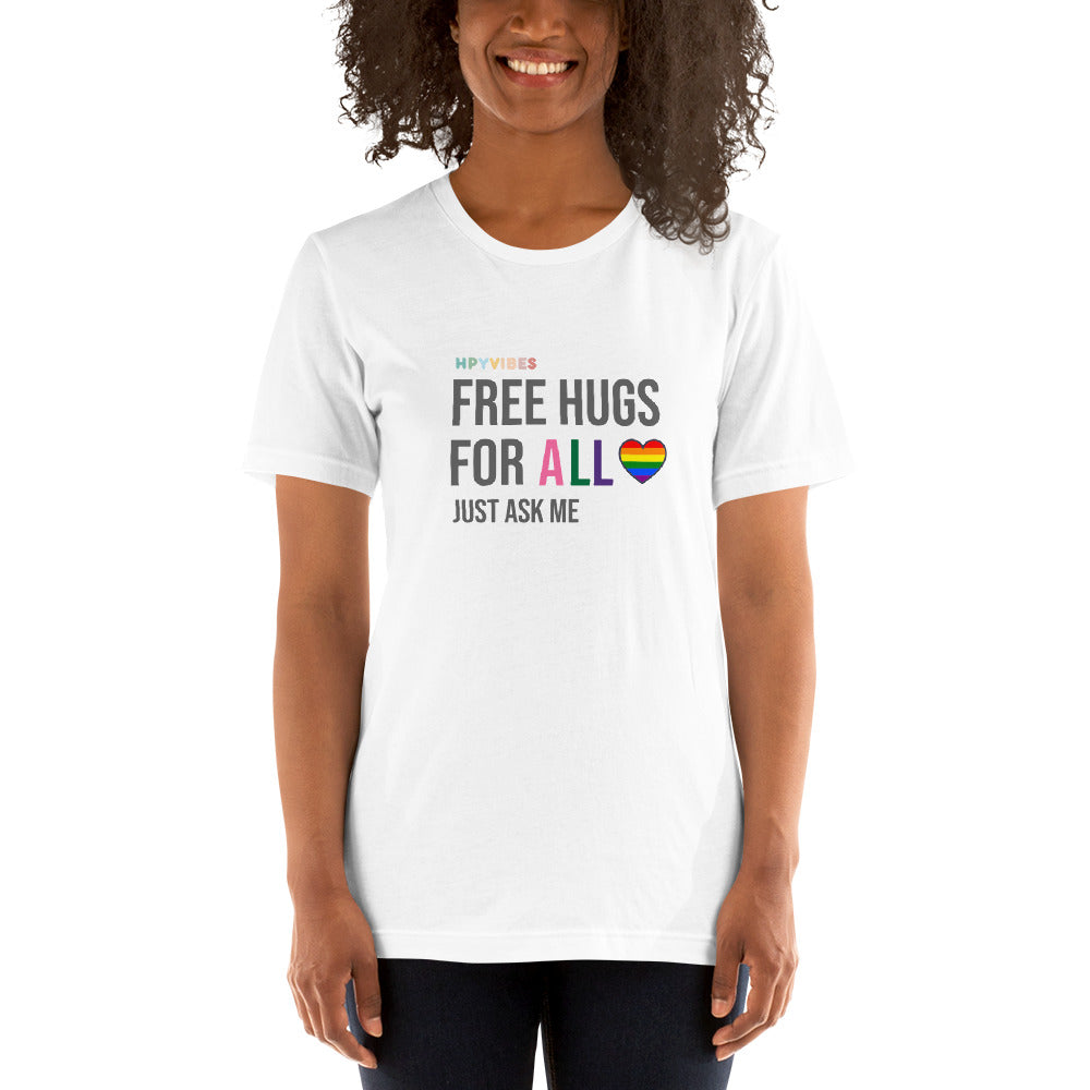 Unisex Soft T-Shirt. Free Hugs.